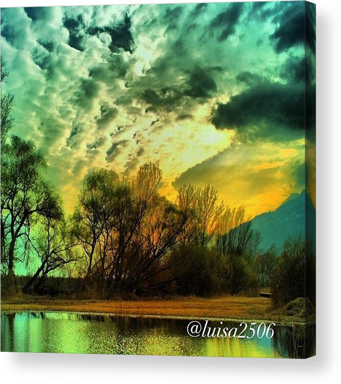 Reflection Acrylic Print featuring the photograph Sunset #11 by Luisa Azzolini