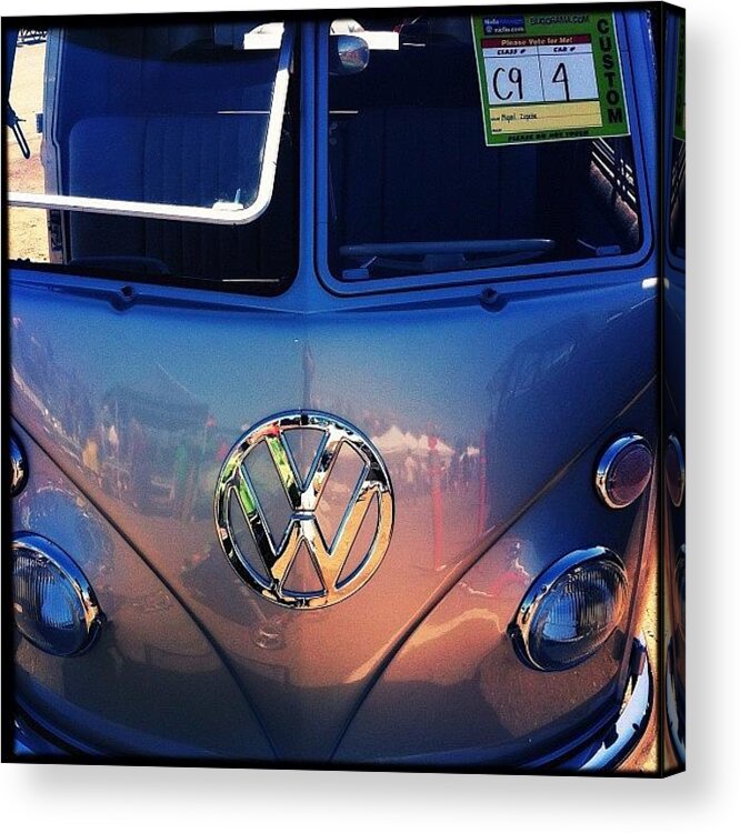 Emblem Acrylic Print featuring the photograph #vw #volkswagon #sacramento #bugorama #11 by Exit Fifty-Seven