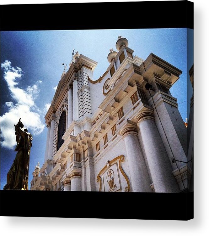 India Acrylic Print featuring the photograph #pondicherry #cathedral #architecture #2 by Sahil Gupta