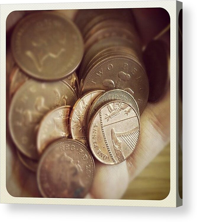 Money Acrylic Print featuring the photograph 28. Money #febphotoaday by Emma Hollands