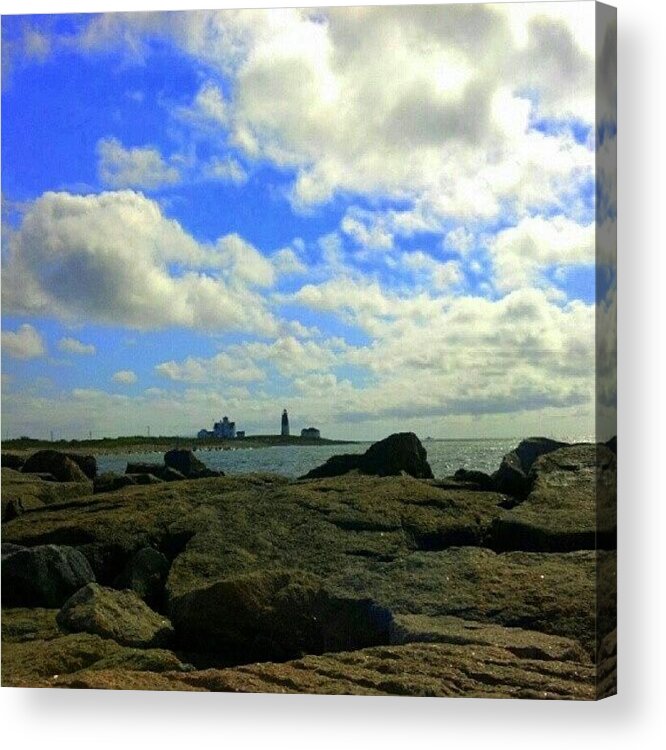Rhode Island Acrylic Print featuring the photograph Lighthouse in Rhode Island #3 by Oliver Wintermantel
