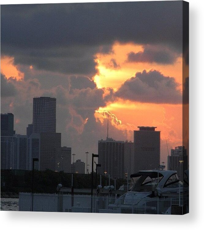 Beautiful Acrylic Print featuring the photograph #skylovers #sunset_madness #morning #3 by Artist Mind