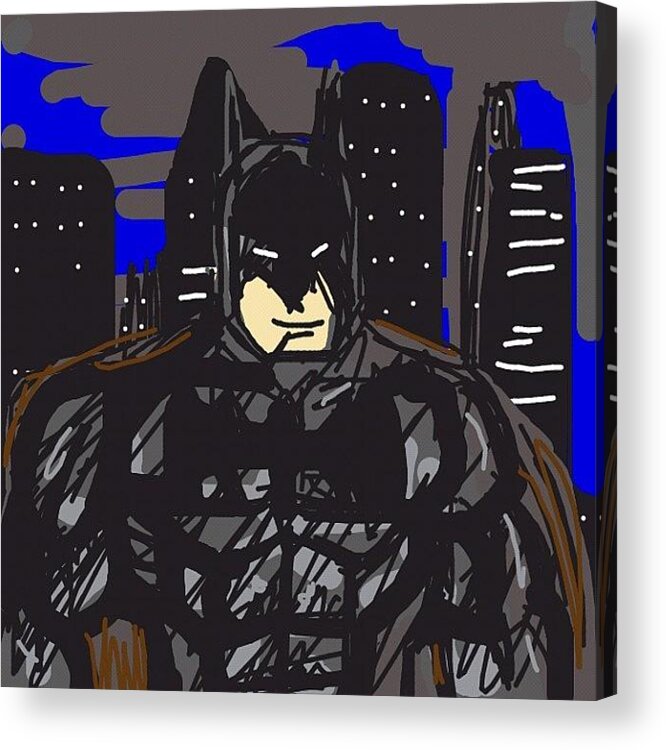 Batmands Acrylic Print featuring the photograph #drawsomething #drawsomethingart #5 by Kidface Anbessa-Ebanks