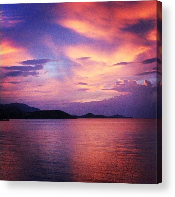 Nature Acrylic Print featuring the photograph Sunset #5 by Luisa Azzolini