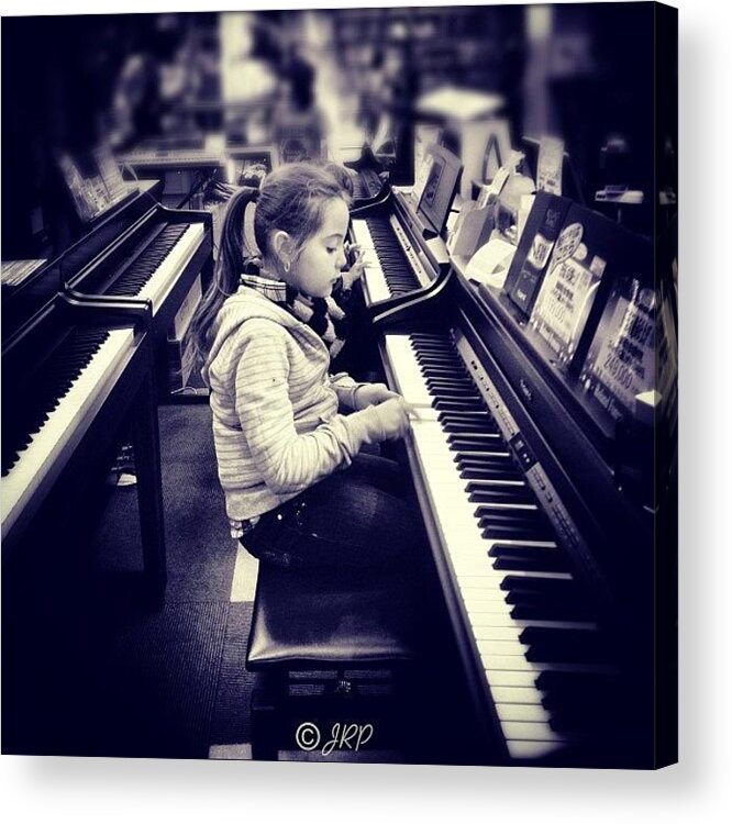  Acrylic Print featuring the photograph A Child In Her Own Musical World... My by Julianna Rivera-Perruccio