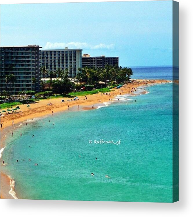 Instagram Acrylic Print featuring the photograph A View From The Sheraton, Maui. #beach by Raffaele Salera