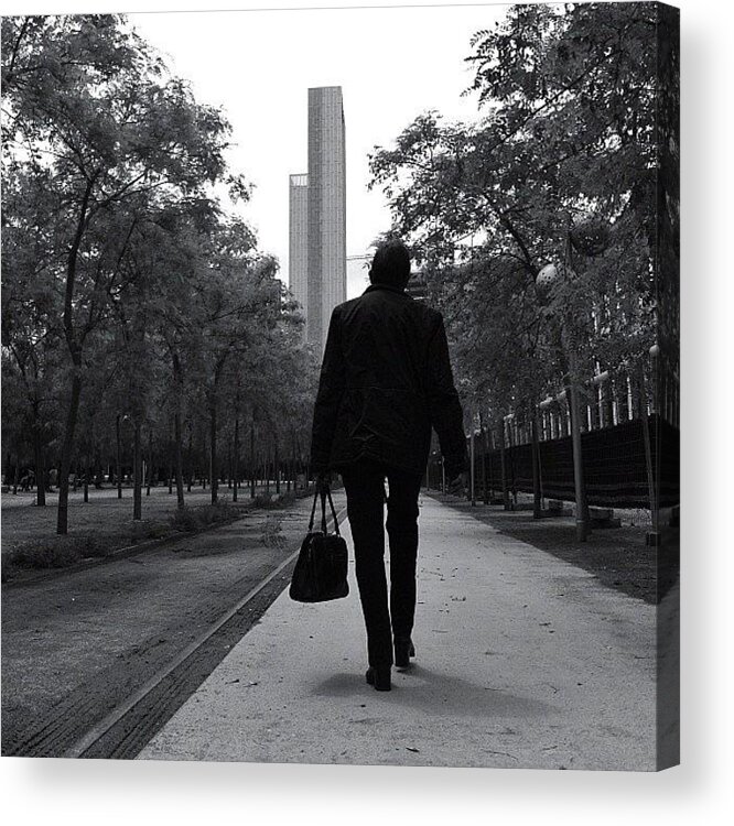 Aenede_bwstreet Acrylic Print featuring the photograph A Way To Modern Lines #ubiquography by Andres De Leon