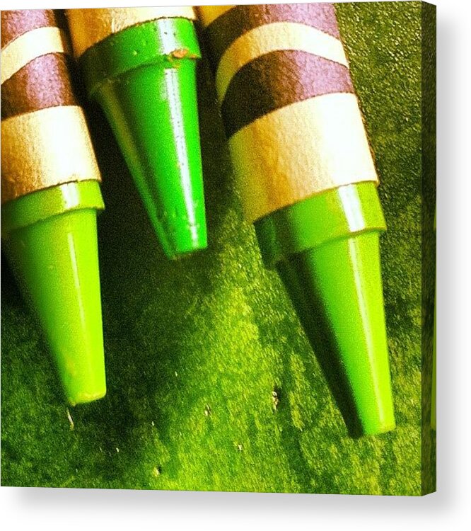 #altexpo #lime #crayons #green #crayola Acrylic Print