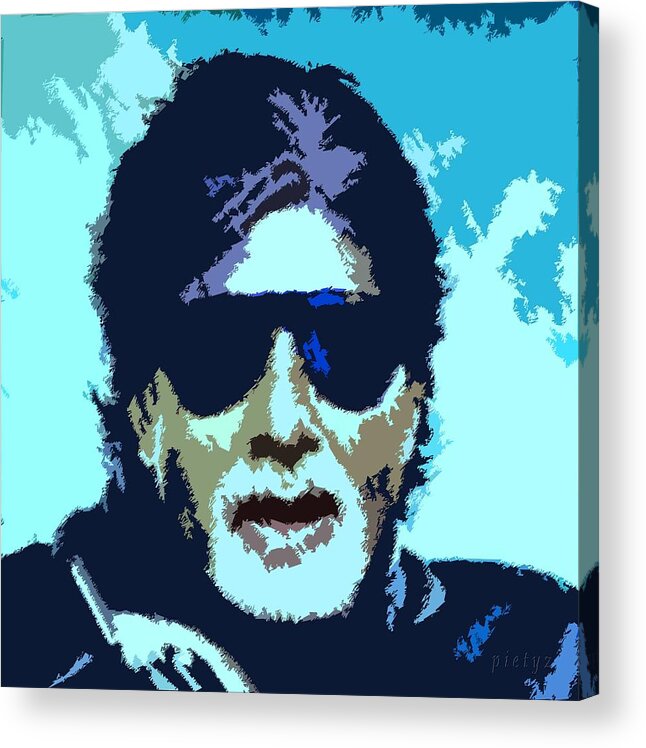 Amitabh Bachchan Acrylic Print featuring the painting Amitabh Bachchan 4ever by Piety Dsilva