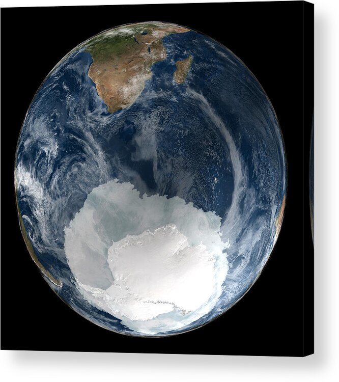 Earth Acrylic Print featuring the photograph Antarctic Ice Sheet Maximum, 2005 by Nsidcnasa