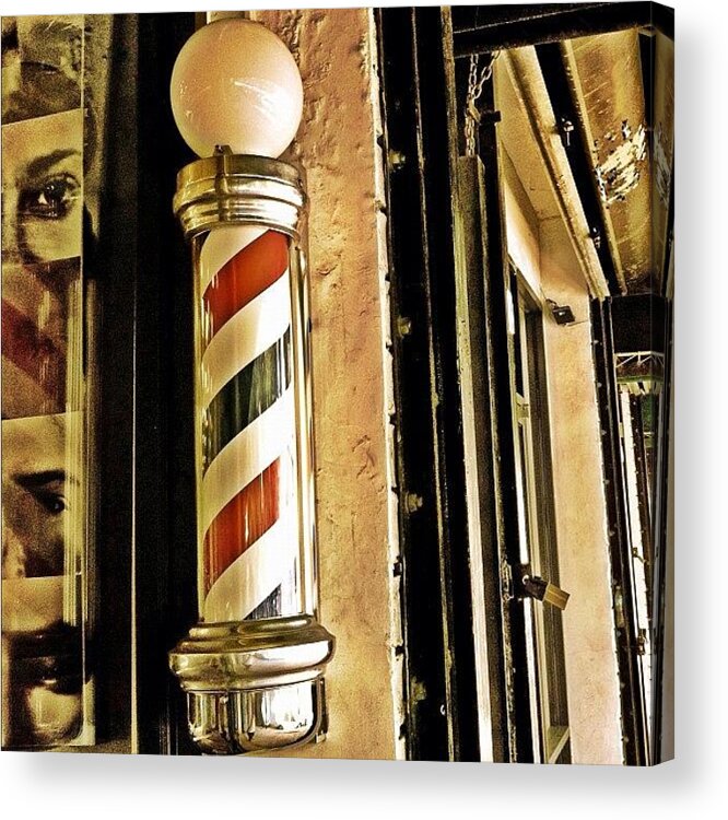 Old Acrylic Print featuring the photograph Barbershop by Joel Lopez