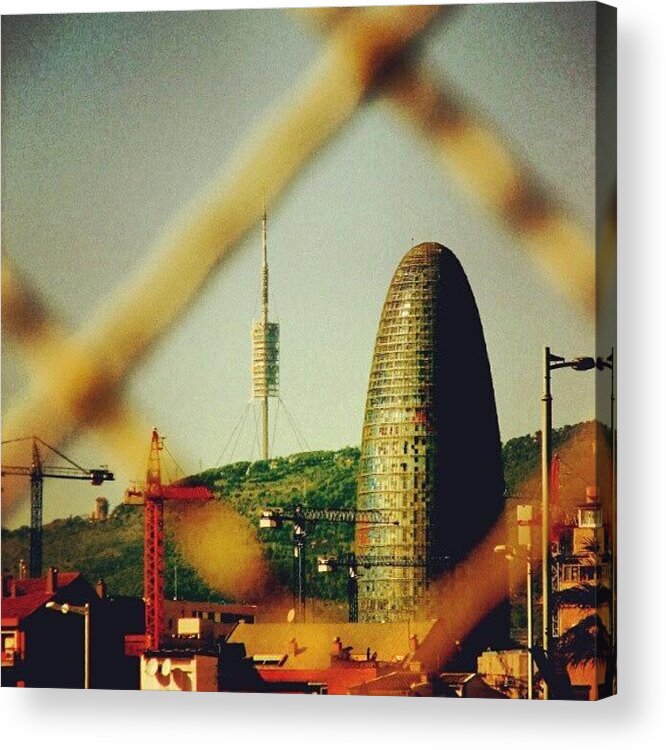 City Acrylic Print featuring the photograph #barcelona #bcn #agbar #torre by Gogliardo Maragno