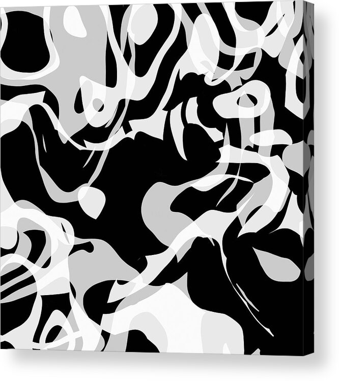 Abstract Acrylic Print featuring the photograph Black and White Abstract Art by David G Paul