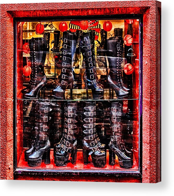 Boots Acrylic Print featuring the photograph Boots Buckles Balls by John Monteath