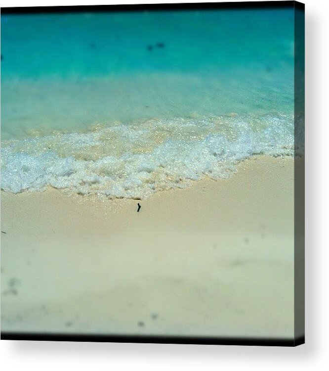 Maldives Acrylic Print featuring the photograph Breaking Wave #maldives #iphoneography by Abid Saeed