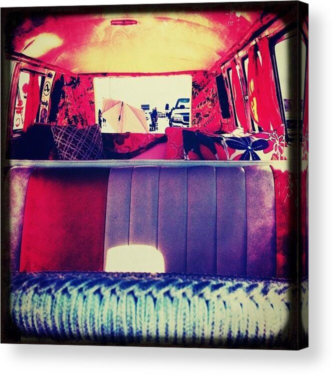 Interior Acrylic Print featuring the photograph #bugorama #vw #bus #interior by Aka J