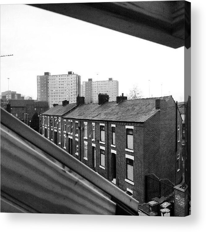 Salford Acrylic Print featuring the photograph #buildings #view #window #salford by Abdelrahman Alawwad