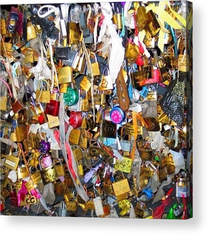  Acrylic Print featuring the photograph Can You Find Our Lock? by Michael Krajnak