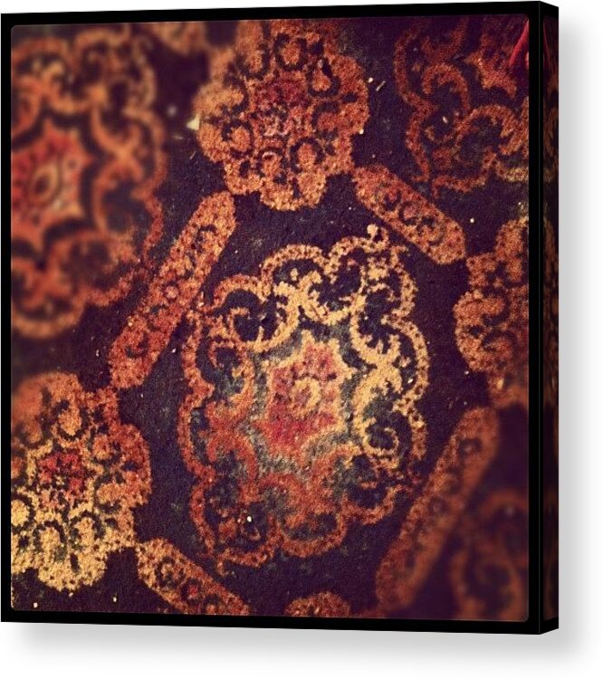 Old Acrylic Print featuring the photograph #carpet #pattern #retro #kitsch #cool by Ben Lowe