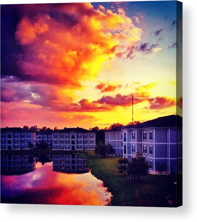 Ccu Acrylic Print featuring the photograph #ccu #sunset 🌇 by Katie Williams