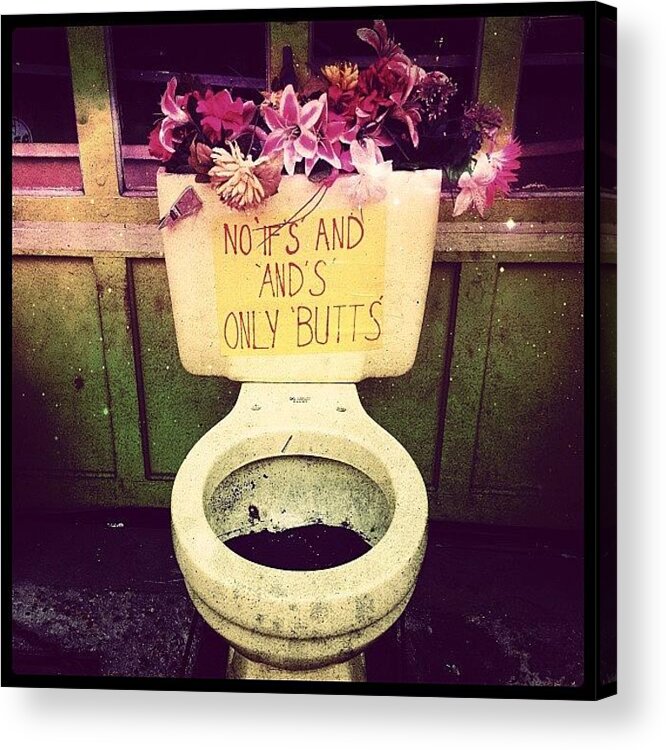 Navema Acrylic Print featuring the photograph Cigarette Toilet by Natasha Marco