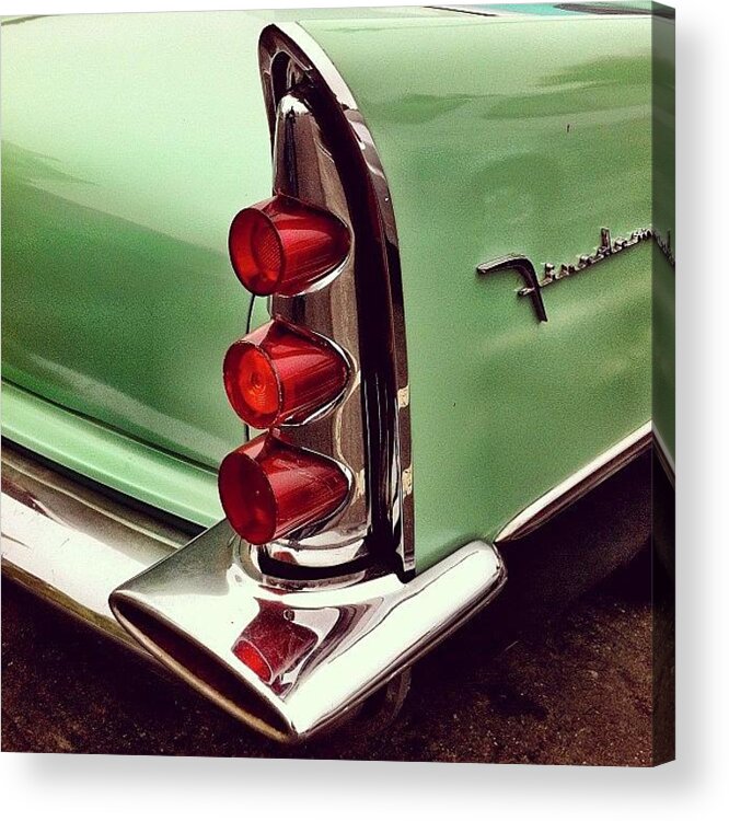Classiccar Acrylic Print featuring the photograph Classic car tail lamp by Julie Gebhardt