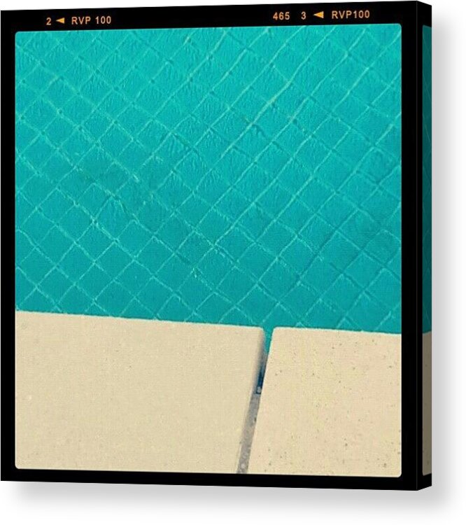Water Acrylic Print featuring the photograph Cold #water #blue #pool by A I