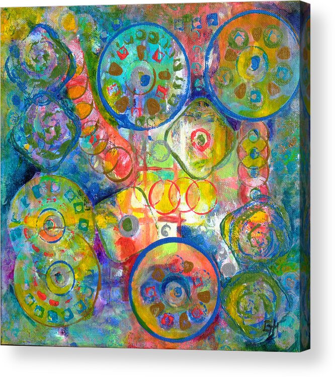 Colorful Acrylic Print featuring the painting Daydreams by Gretchen Ten Eyck Hunt