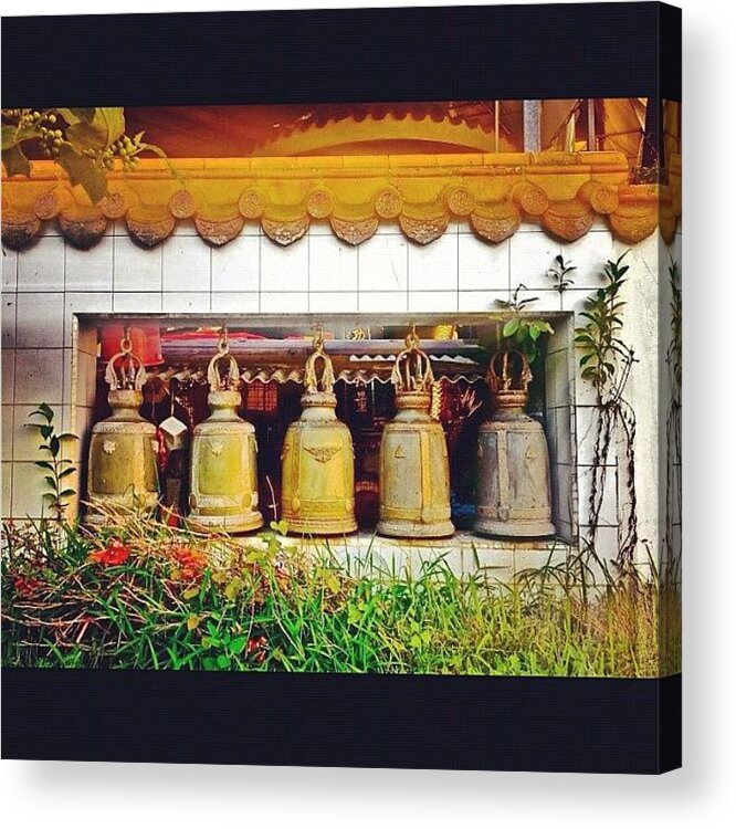 Random Acrylic Print featuring the photograph Decorative Bells At The Boundary Of A by Szu Kiong Ting