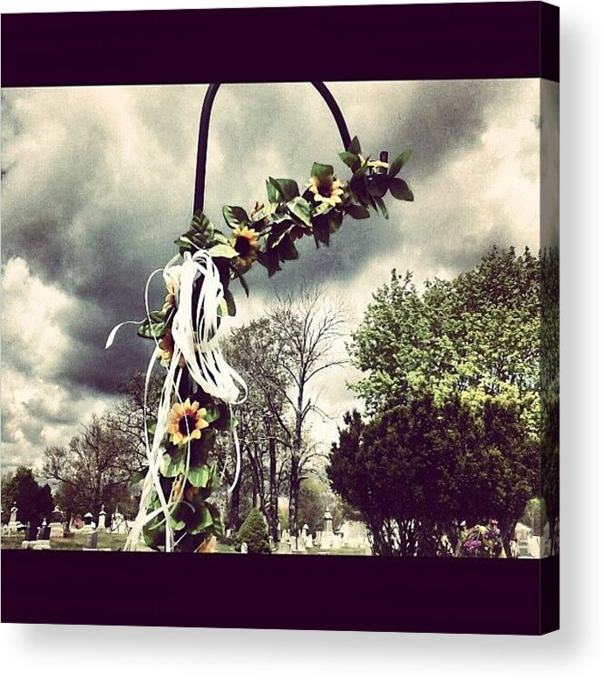 Decorative Acrylic Print featuring the photograph #decorative #decoration #cemetery by Kayla St Pierre