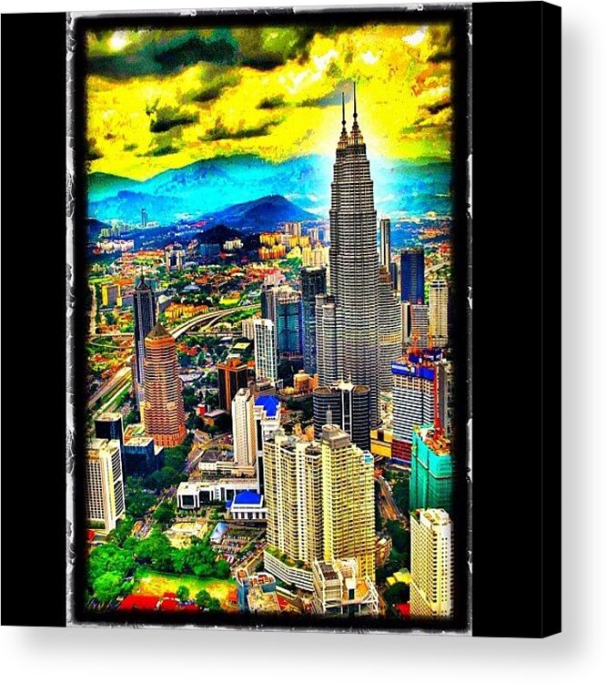 City Acrylic Print featuring the photograph Downtown From Above by Avril O