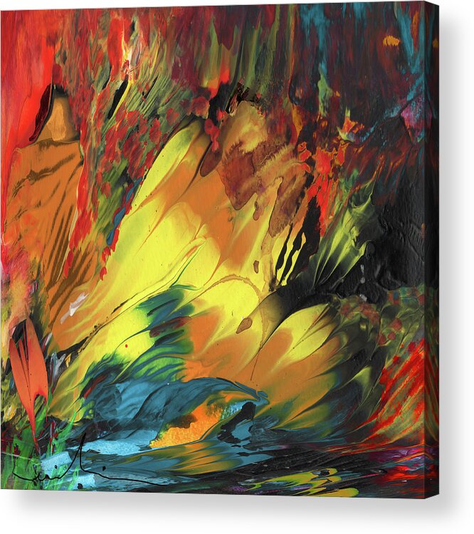 Abstract Acrylic Print featuring the painting Dreaming of Tahiti by Miki De Goodaboom