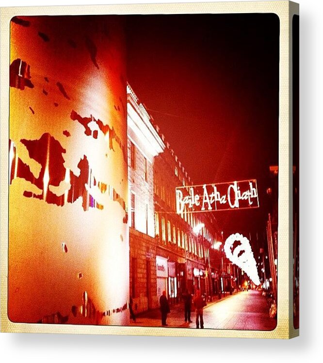 Dublin Acrylic Print featuring the photograph #dublin #christmas Lights A View From by David Lynch