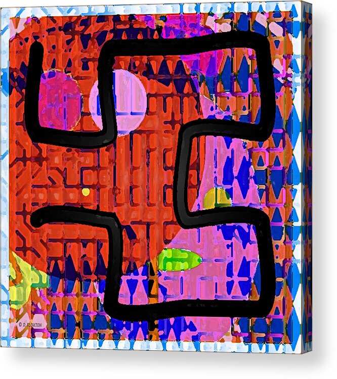 Ebsq Acrylic Print featuring the digital art Easy Maze by Dee Flouton