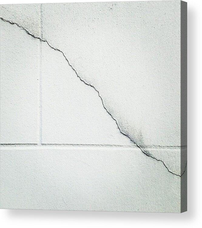 Miniwhite Acrylic Print featuring the photograph Elegant Crack by Julie Gebhardt