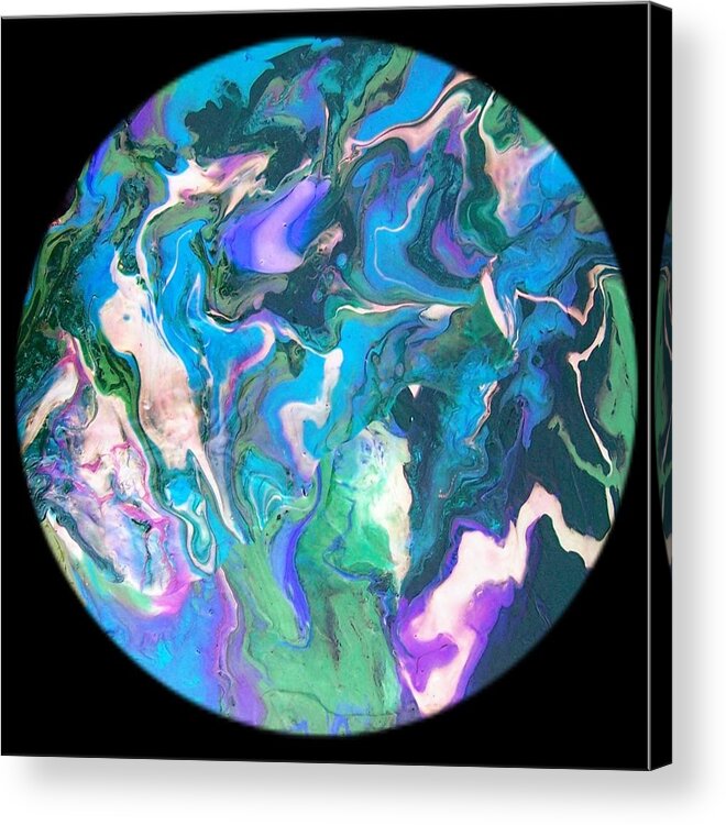 Abstract Acrylic Print featuring the painting Emergence #1221 by Dina Sierra