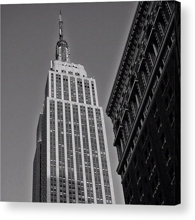 Building Acrylic Print featuring the photograph #empirestate #empire #usa #newyorker by Joel Lopez