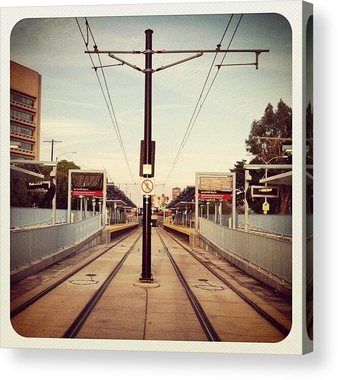 Metro Acrylic Print featuring the photograph Expo Line by Lucy Page
