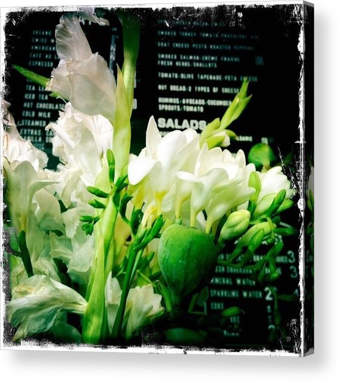 Hipstamatic Acrylic Print featuring the photograph Figs And Freesia by Eric Kent Wine Cellars