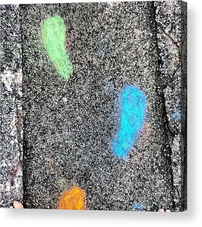 Rainbow Acrylic Print featuring the photograph #footsteps #feet Art #follow #foot by Megan Watts