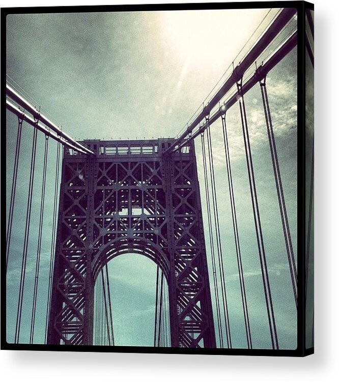 George Washington Bridge Acrylic Print featuring the photograph George Washington Bridge NYC by Jose Torres