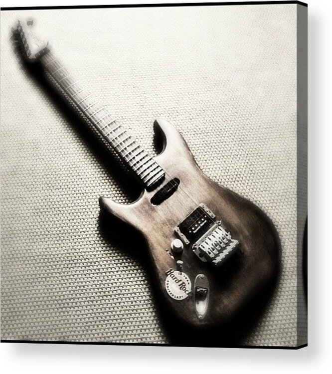 Me Acrylic Print featuring the photograph #guitar #guitars #me #beautiful #axe by Max Guzzo