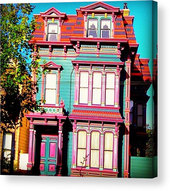 Art Acrylic Print featuring the photograph Haight and Ashbury Reminiscent by Karen Winokan