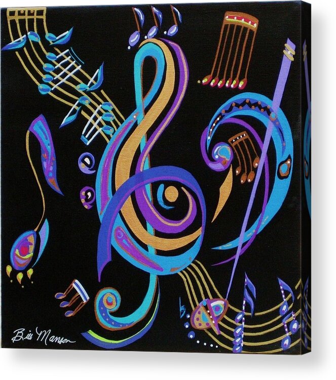 Fine Art Acrylic Print featuring the painting Harmony in Motion by Bill Manson