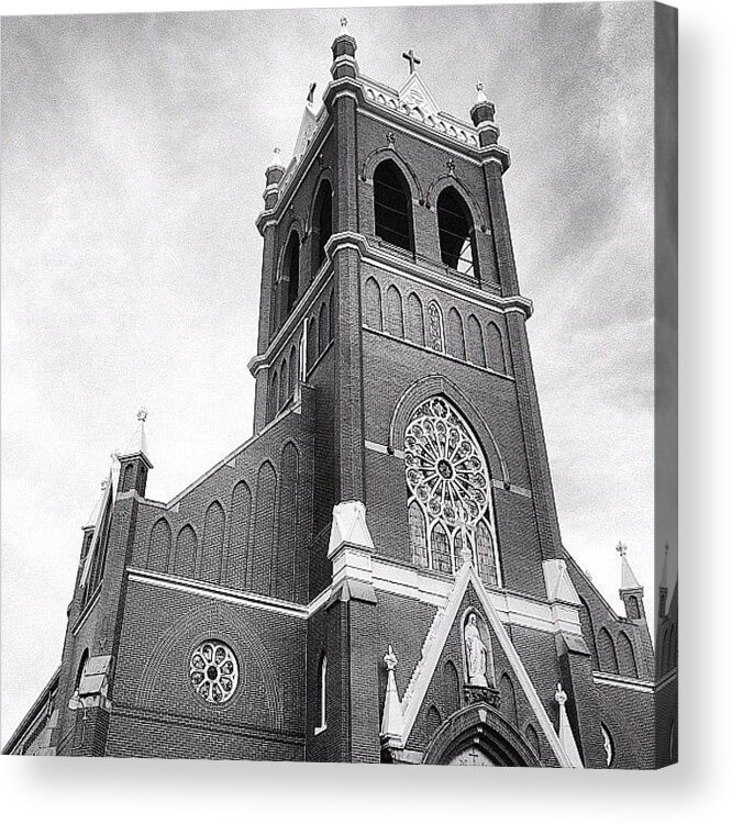 Building Acrylic Print featuring the photograph #keekthegeek #pray #church #god #jesus by Ke-Ke Sayers