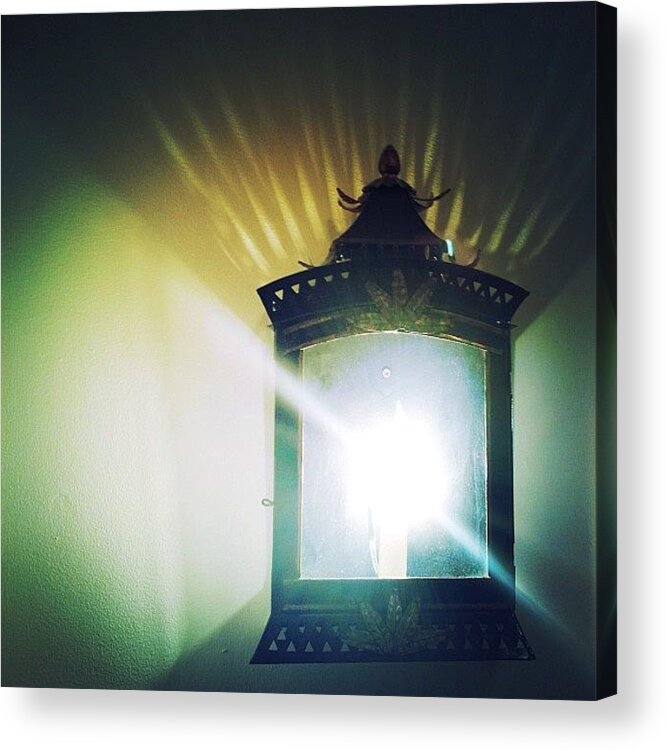 Mobilephotography Acrylic Print featuring the photograph Light In The Powder Room by Natasha Marco