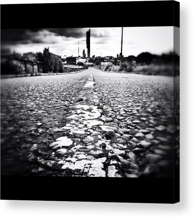 Clouds Acrylic Print featuring the photograph #linegasm #texture #manchester #mcr by Ritchie Garrod