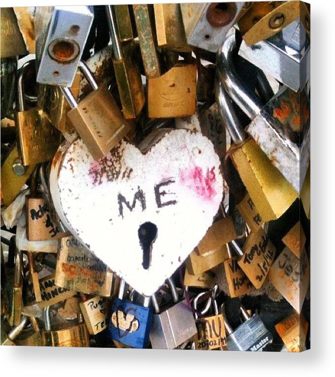 Paris Acrylic Print featuring the photograph Locks of Love by Ssense of Style