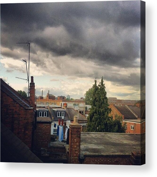 Beautiful Acrylic Print featuring the photograph #london #urban #city #washing #sky by Ben Lowe