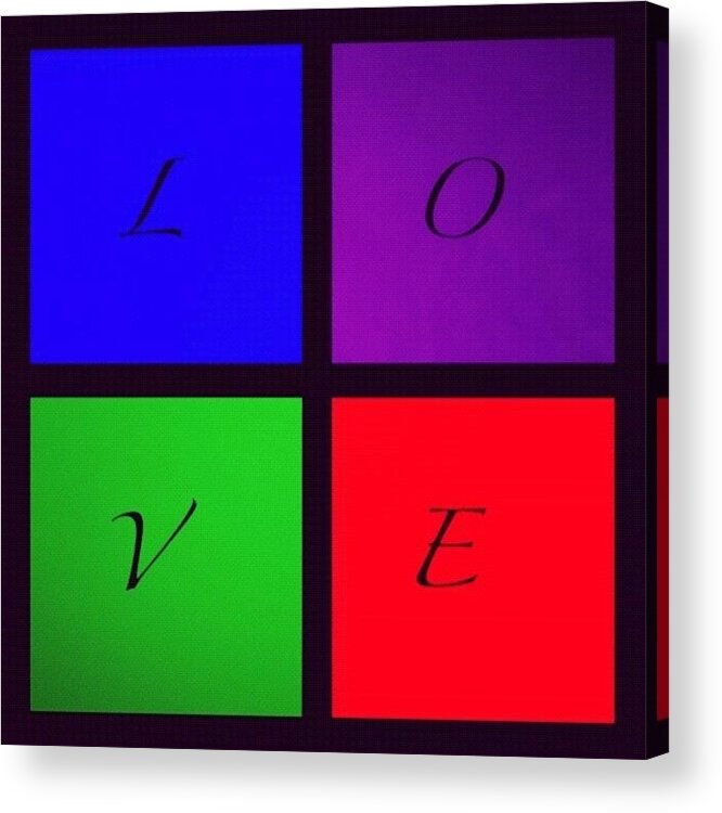 #love#multicolored#blocks Acrylic Print featuring the photograph Love by Kristina Parker